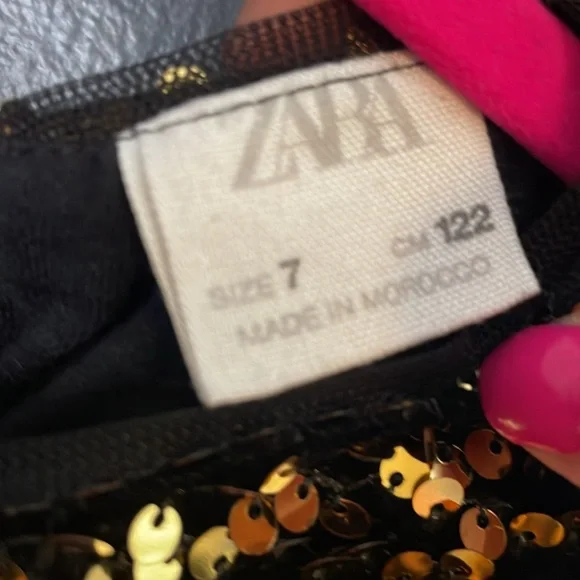 Zara Gold and Black Sparkle Sequin Dress